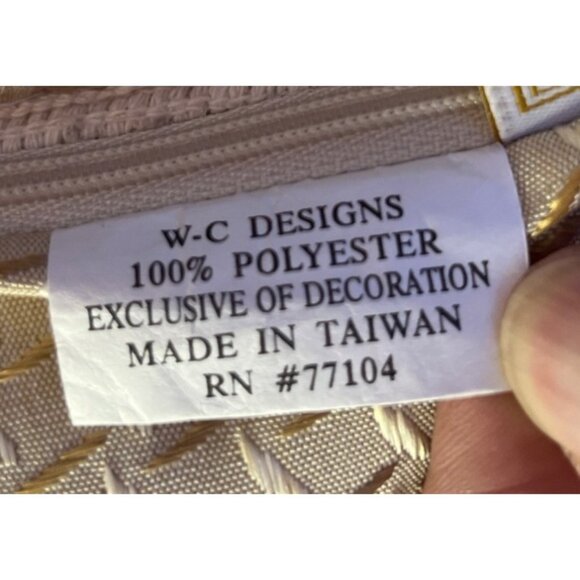 WC Designs Waterford Polyester Conor Paisley 18" x 18" Gold Pillow Tassels - Picture 6 of 6